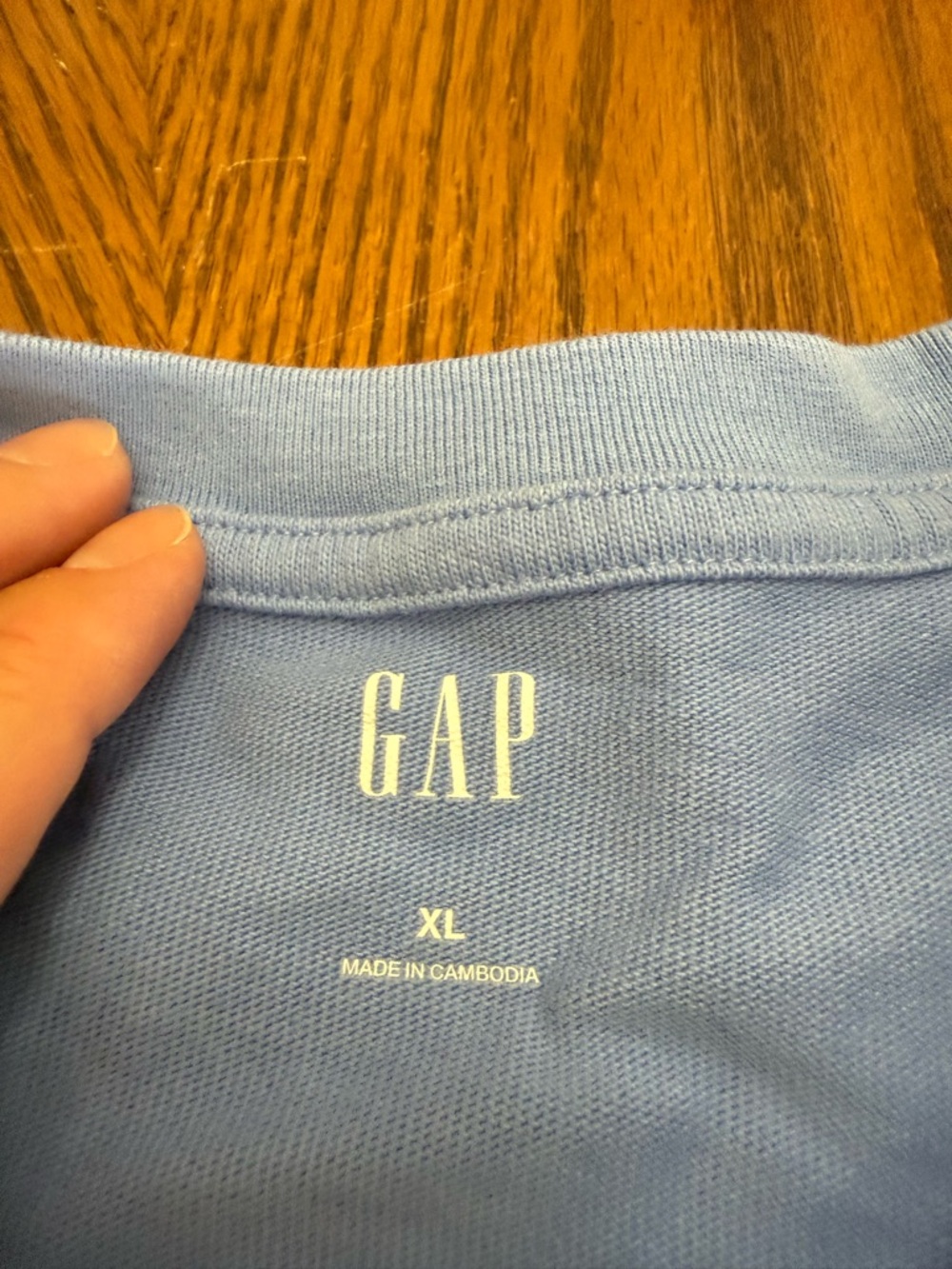 GAP Light Blue Short-Sleeve Pocket Tee - Picture 2 of 5